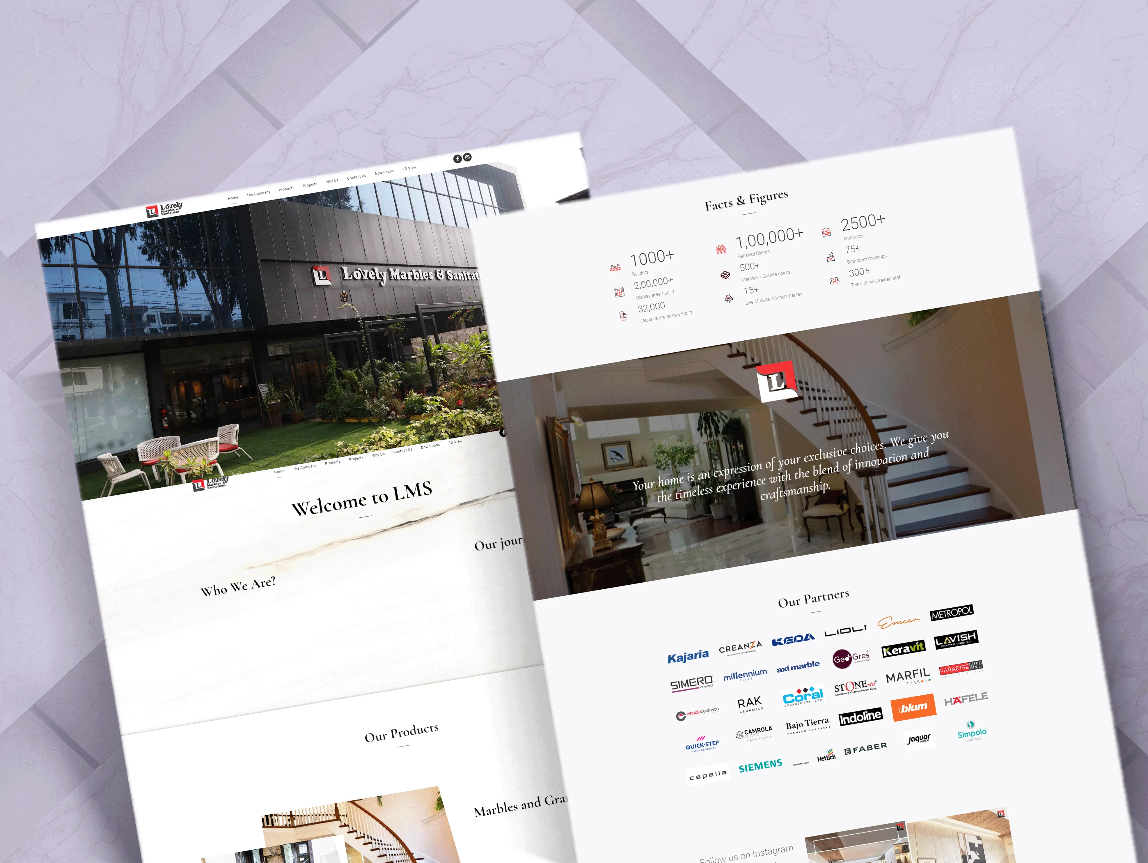 Web presence for Lovely Marbles & Sanitations.